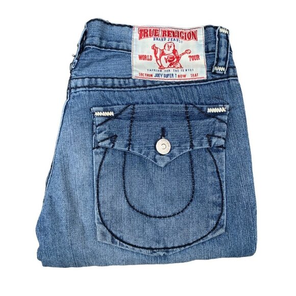 VINTAGE True Religion Jeans Size 36 JOEY SUPER T Blue - Picture 1 of 9